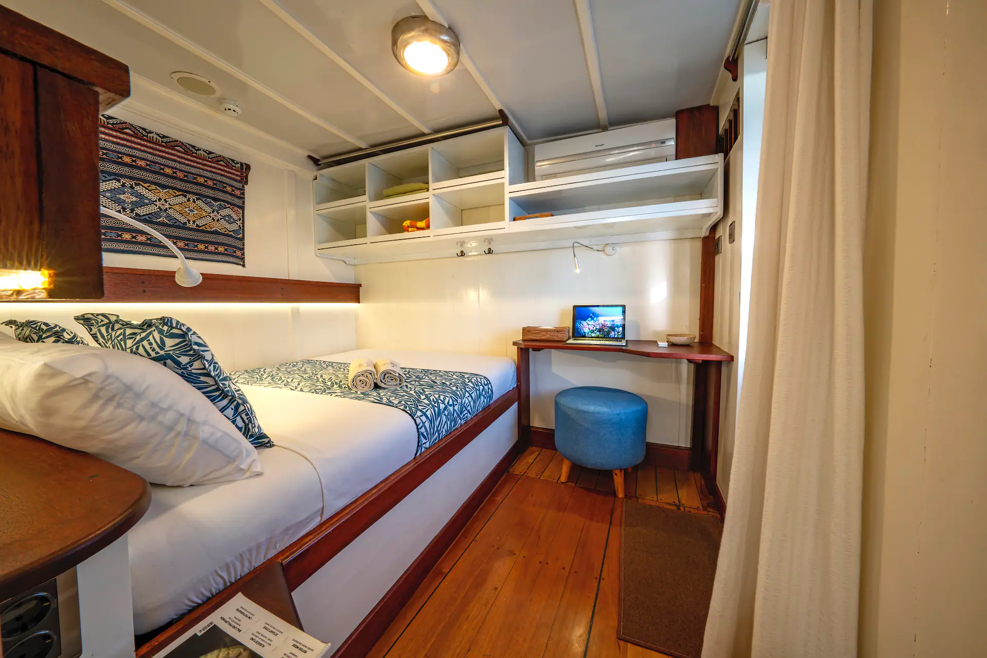 Sea view desk on Ambai liveaboard