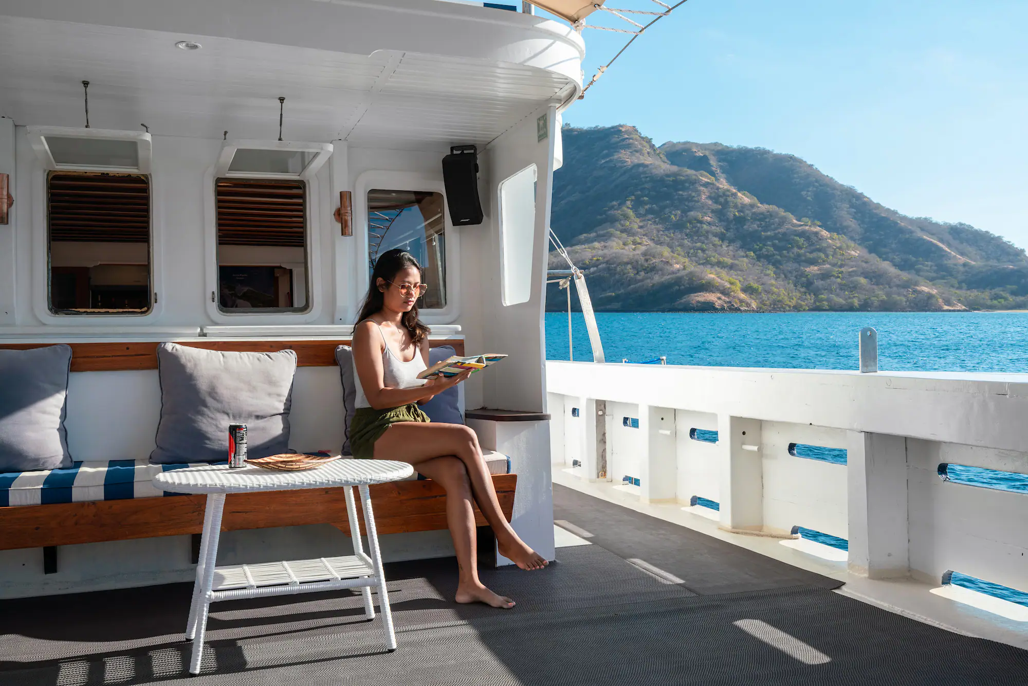 Woman Enjoy the Dive Deck of Seahorse Dive Cruise