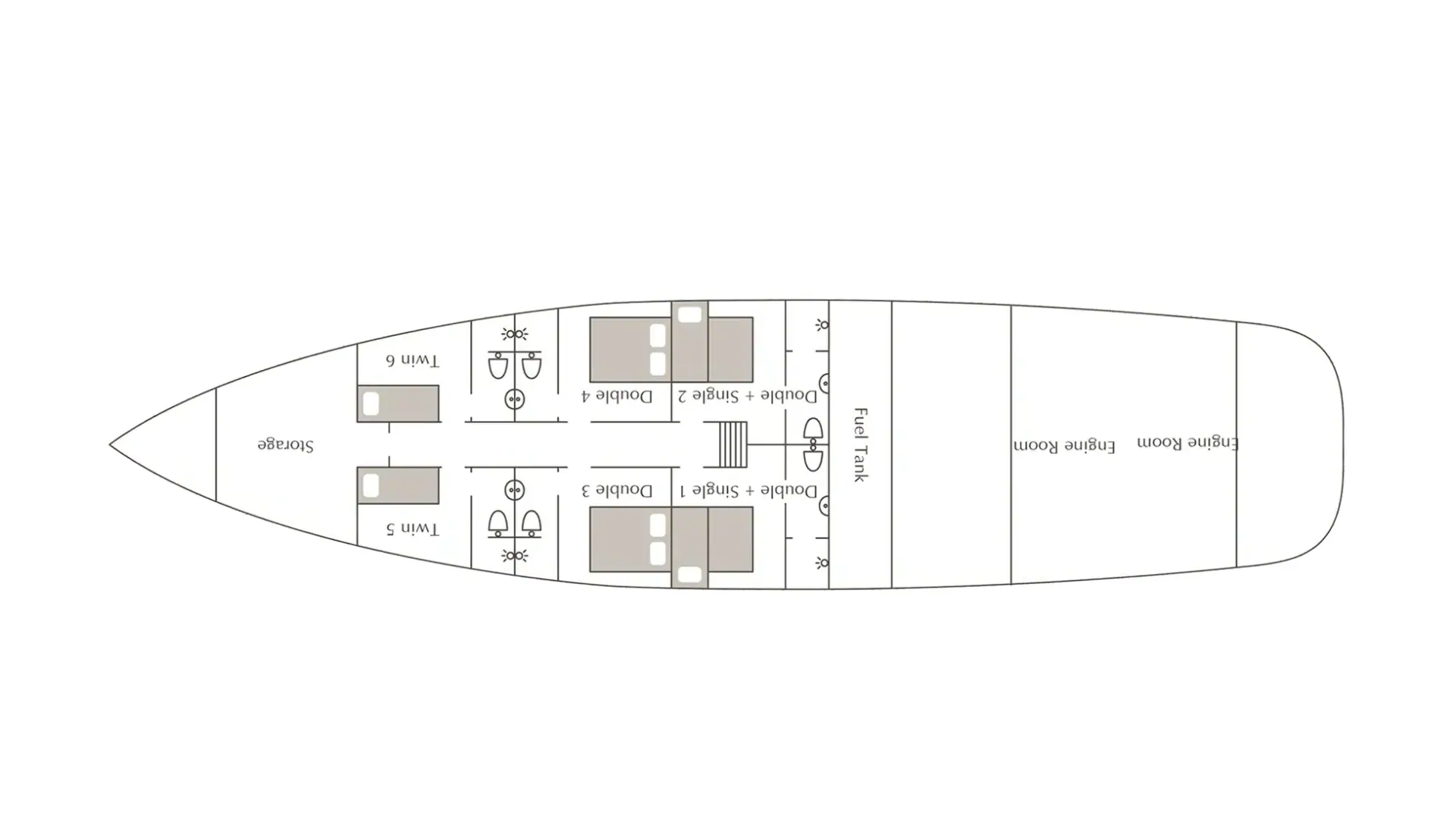 MV Ambai Diving Cruise - Lower Deck 