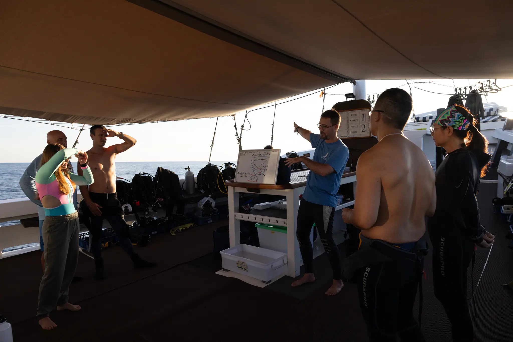 Coordinations before diving in Raja Ampat