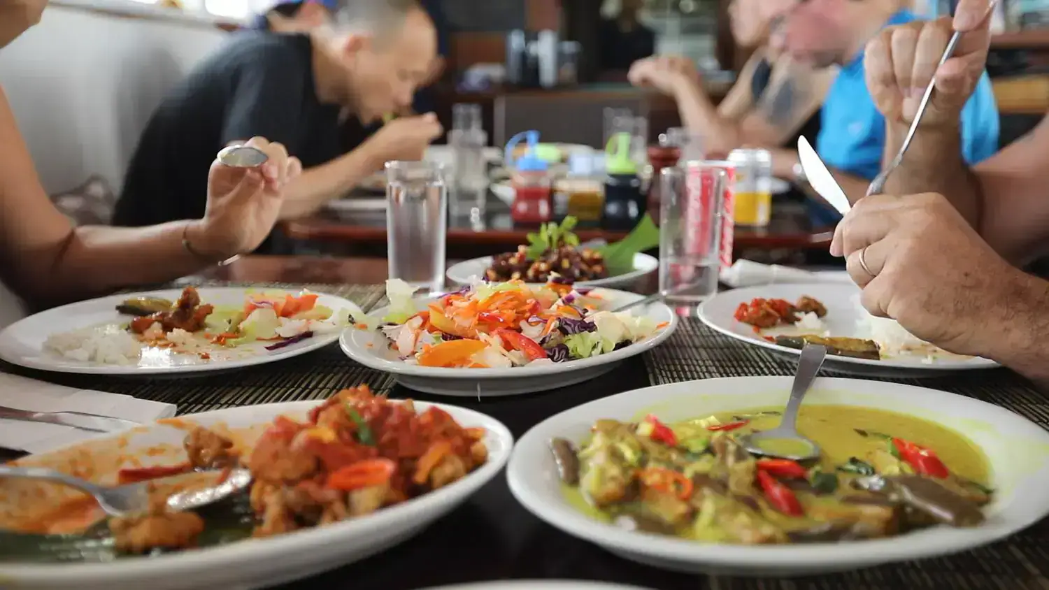 food & cuisine, onboard activity, dinner, plates