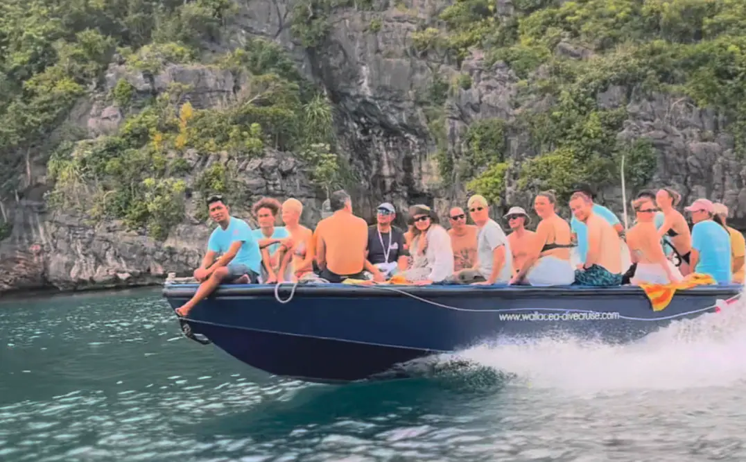 Sailing boat in raja Ampat