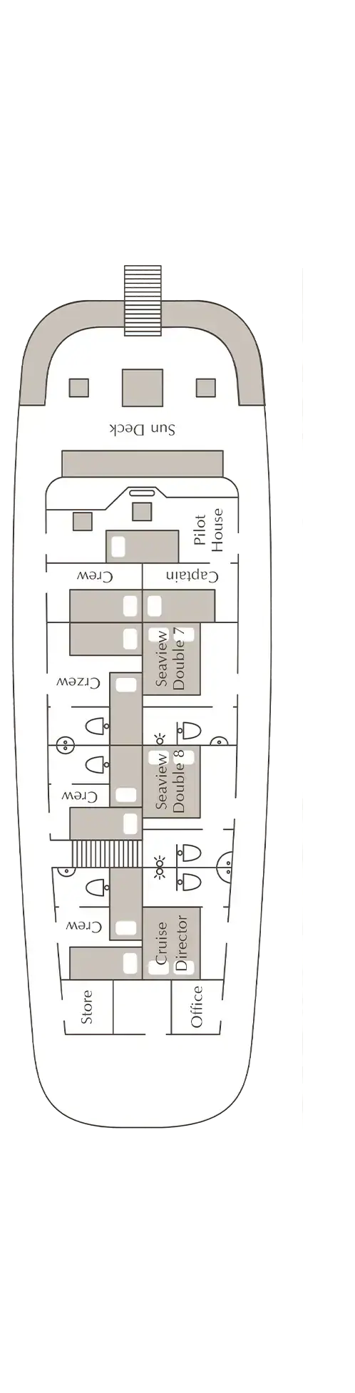 deck plan mv ambai, upper deck